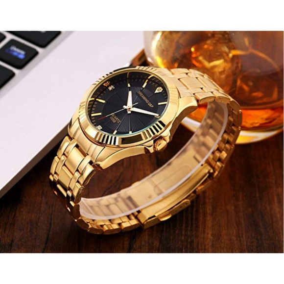 NWT Dreaming Q & P Gold Plated Watch W/ Crystals - Picture 3 of 5